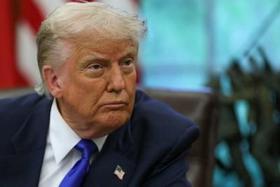 US President Donald Trump in the Oval Office. Reuters