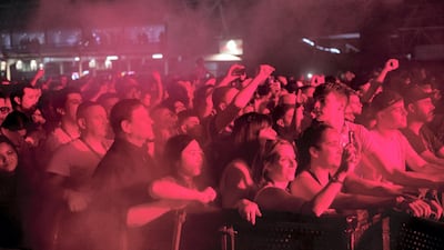 Thousands turned out for the Calvin Harris concert at the du Arena. Reem Mohammed / The National
