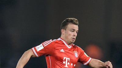 Xherdan Shaqiri runs with the ball during the Club World Cup Final between Bayern Muenchen and Raja Casablanca at Marrakech Stadium in 2013 in Marrakech, Morocco. Getty