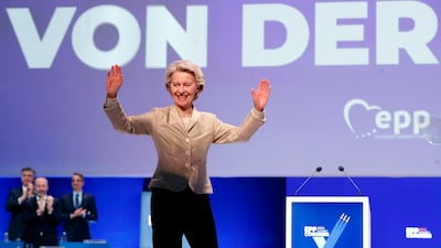 A congress in Bucharest confirmed Ursula von der Leyen as the centre-right's lead candidate for EU elections. EPA