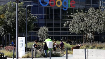 This week, Google unveiled the new logo for the Google part of its business, which looks pretty much like the old logo, except they’ve used a different font. Justin Sullivan / Getty Images / AFP