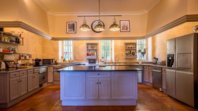A classic French kitchen. The chateau can arrange for a chef to prepare meals for you with ingredients sourced from the grounds. Courtesy Chateau De Tourreau