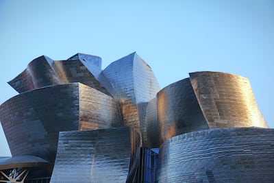 Frank Gehry’s Guggenheim Museum Bilbao, a landmark of modern and contemporary art in Spain’s Basque Country. Getty