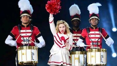 Madonna endorsed Barack Obama for US president at a New Orleans concert. Jacek Turczyk / EPA