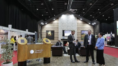 The Cavendish Maxwell (surveyors and property consultants) stall at the International Property Show. Jeffrey E Biteng / The National