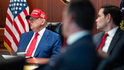US President Donald Trump in the Situation Room of the White House in Washington. AFP / White House