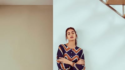 A graphic kaftan by Saudi label Leem