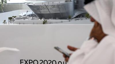 A model of the Expo 2020 Dubai project. Reuters