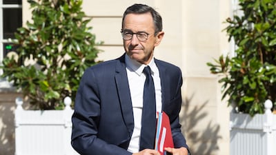 Bruno Retailleau arrives at the French Prime Ministers' official residence in Paris after being appointed as Interior Minister. EPA