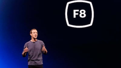 Facebook chief executive Mark Zuckerberg delivers the opening keynote introducing new Facebook, Messenger, WhatsApp, and Instagram privacy features at the Facebook F8 Conference in San Jose, California on April 30. AFP.