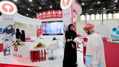 The 10th edition of RAK education, training and employment exhibition on Tuesday, April 17th, at RAK Exhibition Center. Chris Whiteoak / The National