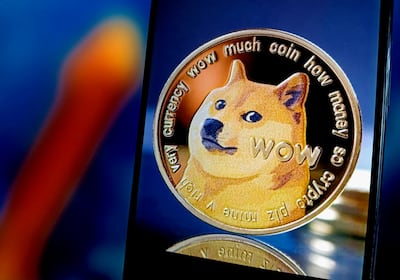 The logo for Dogecoin is inspired by Kabosu. Getty Images