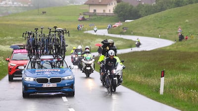 Team Soudal-Quick Step rider Julian Alaphilippe attempts a breakaway during Stage 16. AFP