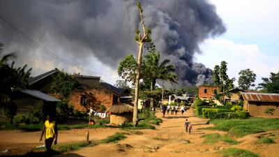 Angry residents of this eastern Congo city burned the town hall and stormed the UN peacekeeping mission, known as MONUSCO, after Allied Democratic Forces rebels killed eight people and kidnapped nine overnight in an attack earlier this year. AP Photo/Al-hadji Kudra Maliro