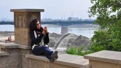 Parine Jaddo on the set of her film Broken Record. Courtesy Parine Jaddo