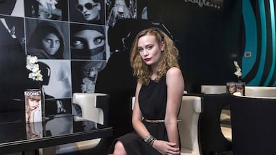 Elena Weber, founder of Icons Worldwide, at the new Icons Coffee shop at Souk Al Bahar. Antonie Robertson / The National