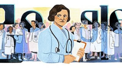 Google Doodle of Dr Saniya Habboub. Photo: Google
