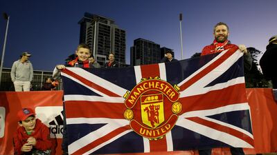 epFans are seen seen during Manchester United training session at the WACA in Perth, Australia. EPA