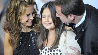 John Travolta and Kelly Preston with daughter Ella at the premiere of Walt Disney Pictures' 'Old Dogs' at the El Capitan Theatre on November 9, 2009 in Hollywood, California. Getty Images