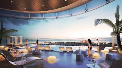 Artist impression of the Palm Tower which will be linked to the Nakheel Mall on the Palm Jumeirah. Courtesy Nakheel