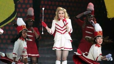 Madonna talked about Lady Gaga at a concert in New Jersey, saying: "I love her. I do love her." Getty Images