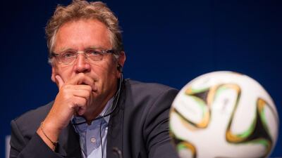Allegations have been made by a marketing agent about Fifa secretary general Jerome Valcke’s involvement in the sale of tickets for last year’s World Cup. Sebastien Bozon / AFP