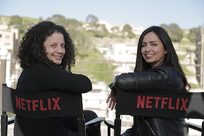 Shomali says she surrounds herself on set with women she 'trusts and believes in', including co-writer Shirin Kamal, left. Photo: Netflix