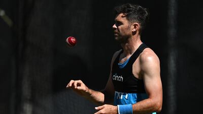 James Anderson at the MCG in Melbourne on Friday. EPA