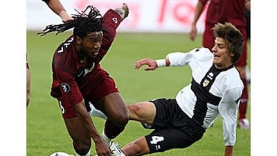 The South African MacBeth Sibaya, left, has played for Rubin Kazan since 2003.