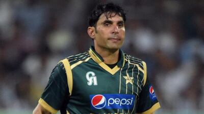 Misbah-ul-Haq will retire from one-day internationals after the 2015 Cricket World Cup in Australia and New Zealand. Aamir Qureshi / AFP