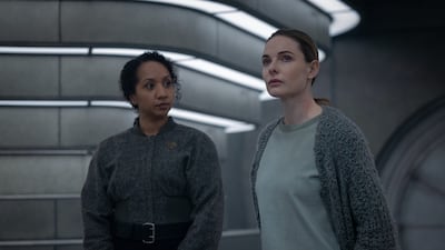Alexandria Riley, left, and Rebecca Ferguson in Silo season three. Photo: Apple TV