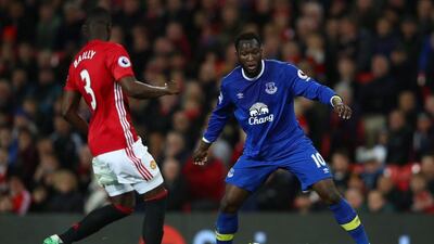 Romelu Lukaku of Everton in action against Manchester United. Clive Brunskill / Getty Images