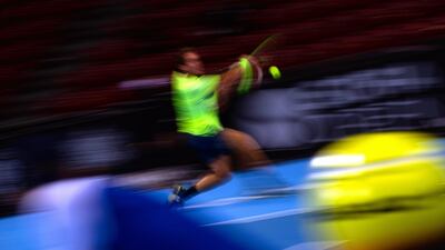 Spain's Roberto Carballes Baena during his Sofia Open first-round match against Richard Gasquet of France in Bulgaria, on Tueasday, November 10. EPA