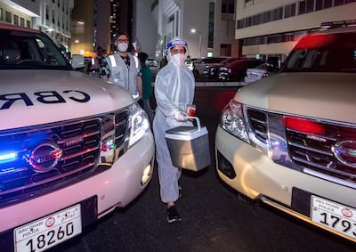 Tamouh Health Care conducts free PCR home testing. Victor Besa / The National