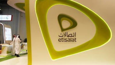 Overall revenues for the second quarter grew 20 per cent to Dh9.9bn, Etisalat said in a stock exchange filing.