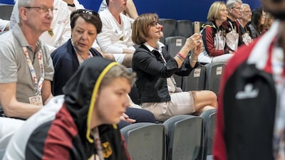 German basketball team supporters.