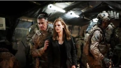 Zero Dark Thirty is nominated for best picture, and Jessica Chastain, centre, is nominated for Best Actress. AP Photo / Columbia Pictures Industries, Inc, Jonathan Olley