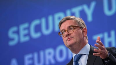 EU security commissioner, Sir Julian King, said that even though many extremist posts are removed, hundreds of thousands still remain online. EPA/OLIVIER HOSLET