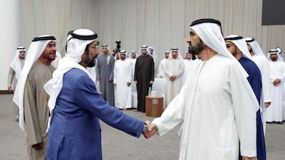 Sheikh Mohammed bin Rashid, Vice President and Prime Minister of the UAE and Ruler of Dubai, offered condolences on the passing of Sheikha Maryam Al Falasi at Mushrif Palace. Wam