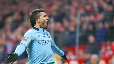 Sergio Aguero has missed Manchester City's last five games with a hamstring injury. Tom Purslow / Man Utd via Getty Images