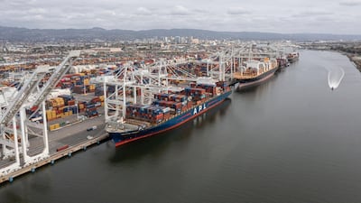 The Port of Oakland in Oakland, California. A supply chain crunch stretches from overseas manufacturers to US ports and retail stores. Bloomberg
