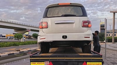 Smart systems identified the vehicle despite it having no licence plates. Photo: Dubai Police
