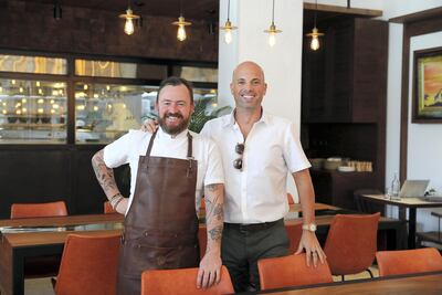 Chef Troy Payne, left, and Sergio Lopez. Photo: Pawan Singh / The National