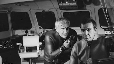 Emilio Largo (left), Italian, played by Adolfo Celi in ‘Thunderball’ (1965). Bond encounters Spectre’s number 2 in Thunderball. The British spy’s leading lady comes to the rescue again, as Largo’s mistress Domino (Claudine Auger) scuppers his plan to hold the world to ransom by shooting him with a harpoon gun. by Stephan C Archetti/Keystone/Hulton Archive/Getty Images