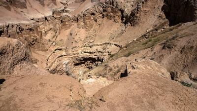 Raqqa countryside, 90 km from the city. Here the militiamen of the Islamic state have killed hundreds of people. Today it is a common pit in the open. For a story on the disappearance of Father Paolo Dall'Oglio. Arianna Pagani for The National