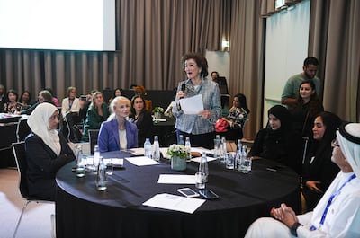 Haifa Al Kaylani at the Cop28 Arab Women Leaders' Summit hosted by Masdar's WiSER, an outreach platform dedicated to inspiring women and girls to play more active roles. Photo: Masdar