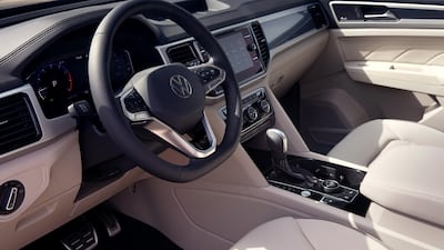 The Teramont's upgraded steering wheel.