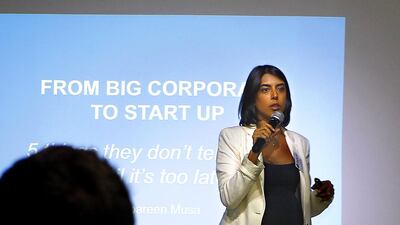 Ambareen Musa, Souqalmal.com’s chief executive, says UAE banks often do not give straight answers to small business owners' questions on how to apply for loans. Jeffrey Biteng / The National