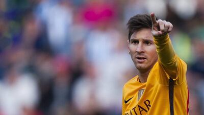 Barcelona's Lionel Messi shown during Saturday's La Liga win over Malaga. Daniel Tejedor / AP / January 23, 2016