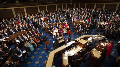 US House Speaker Nancy Pelosi addresses the opening of the 116th Congress in Washington on January 3, 2019. Bloomberg